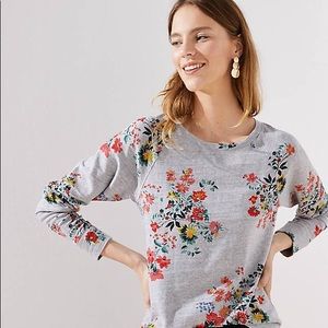 Loft Petite Winter Bouquet Sweatshirt